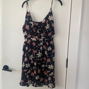 Shein M black floral cami style dress